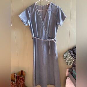 Denim Wrap Dress
